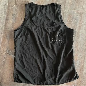 Studded pocket tank top